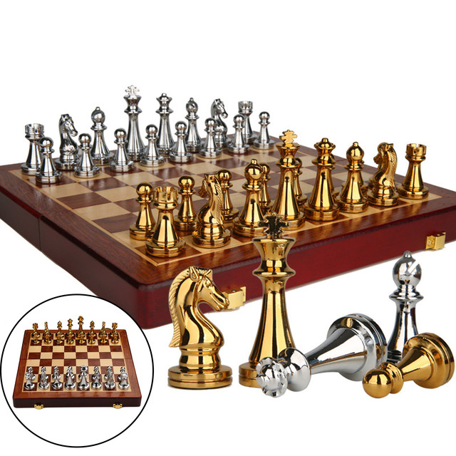 Jogo de xadrez medieval de xadrez 32 pces com jogo de tabuleiro de alta  qualidade chessboardmagnetic - AliExpress